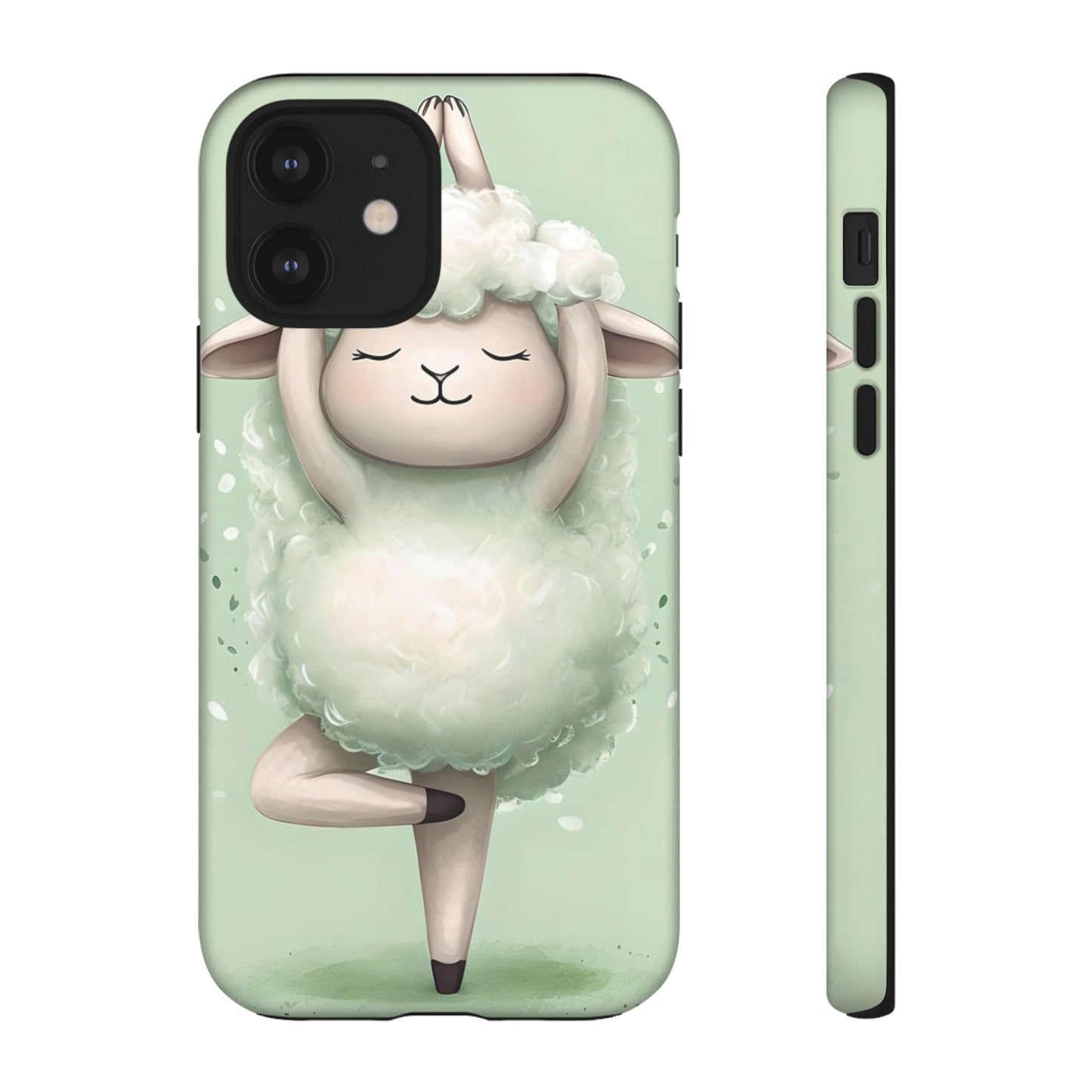 Cute Yoga Sheep Phone Case — Pastel Lamb Ballerina Protective Cover