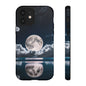 Moonlit Reflection Phone Case — Night Sky Moon & Clouds Tough Case