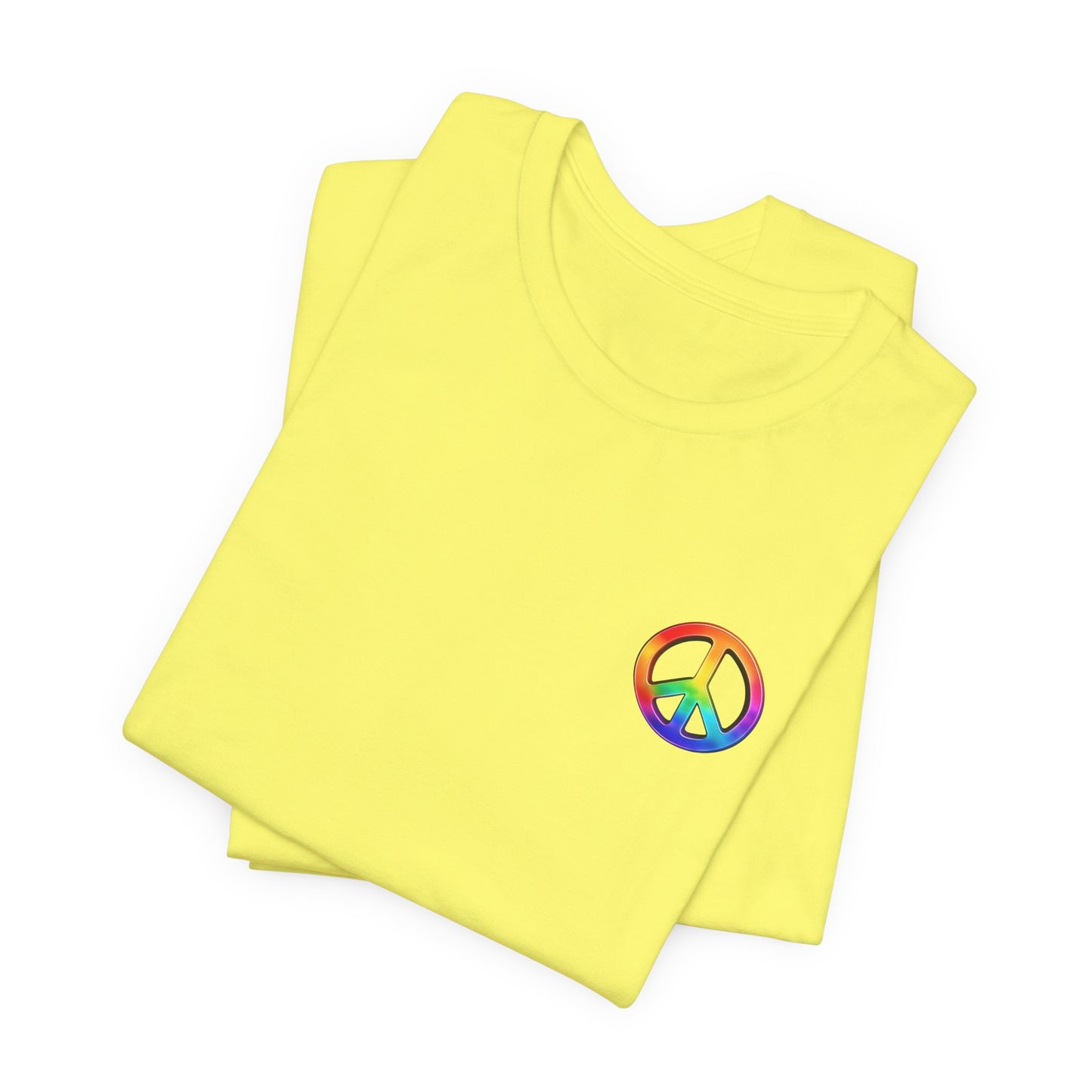 Peace Sign Tie-Dye Tee — Rainbow Hippie Peace Symbol T-Shirt