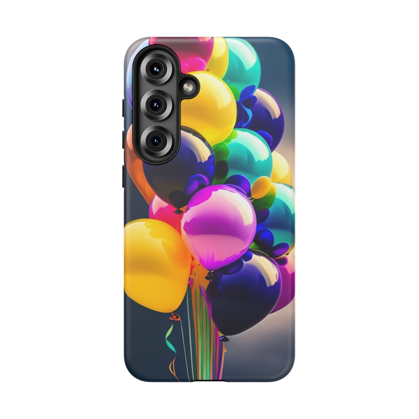 Colorful Balloon Tough Phone Case — Vibrant Party Balloons Protective Cover