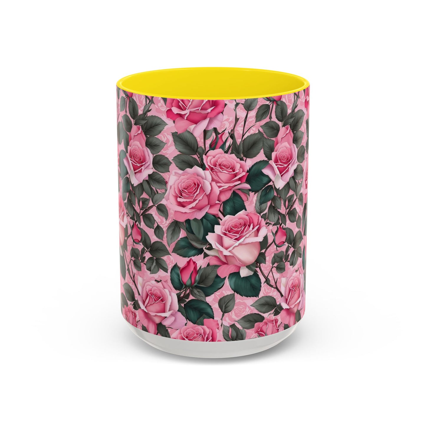 Floral Accent Coffee Mug, Pink Rose Mug, Gift for Her, Tea Cup, Mother's Day Present, Home Decor, Kitchen Essentials