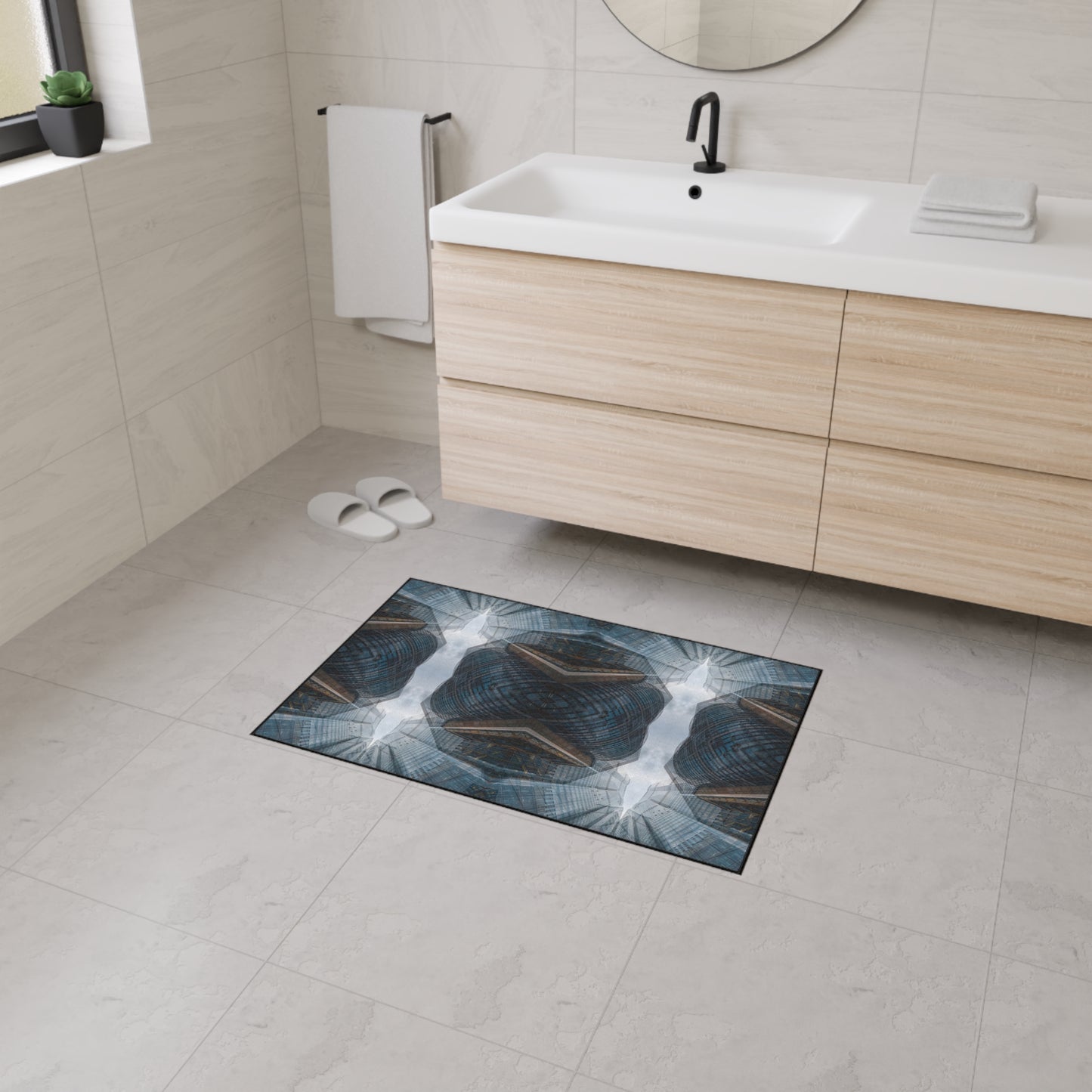 Industrial Urban Pattern Floor Mat — Heavy Duty Entry Rug