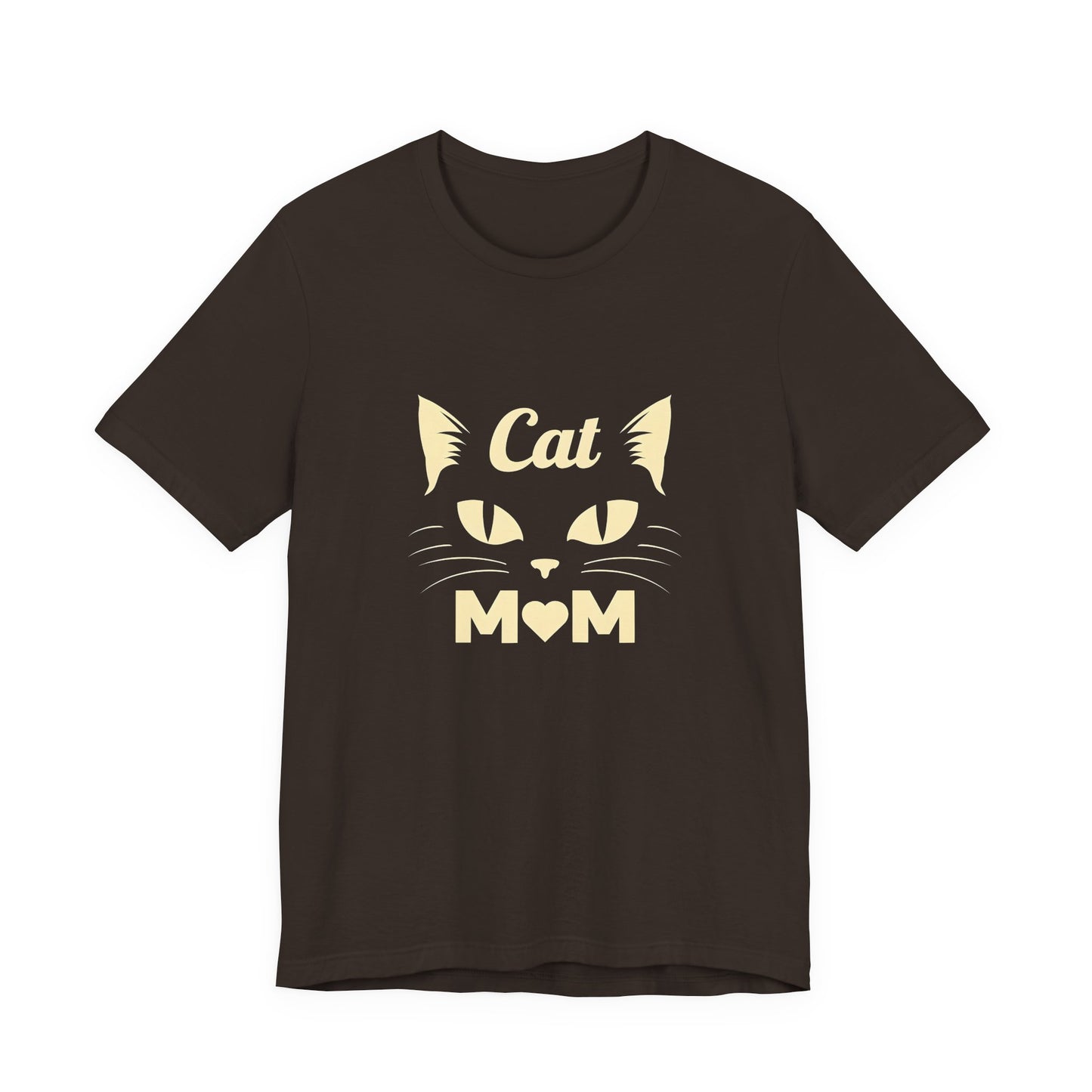 Cat Mom T-Shirt — Cute Cat Face Graphic Tee for Cat Lovers