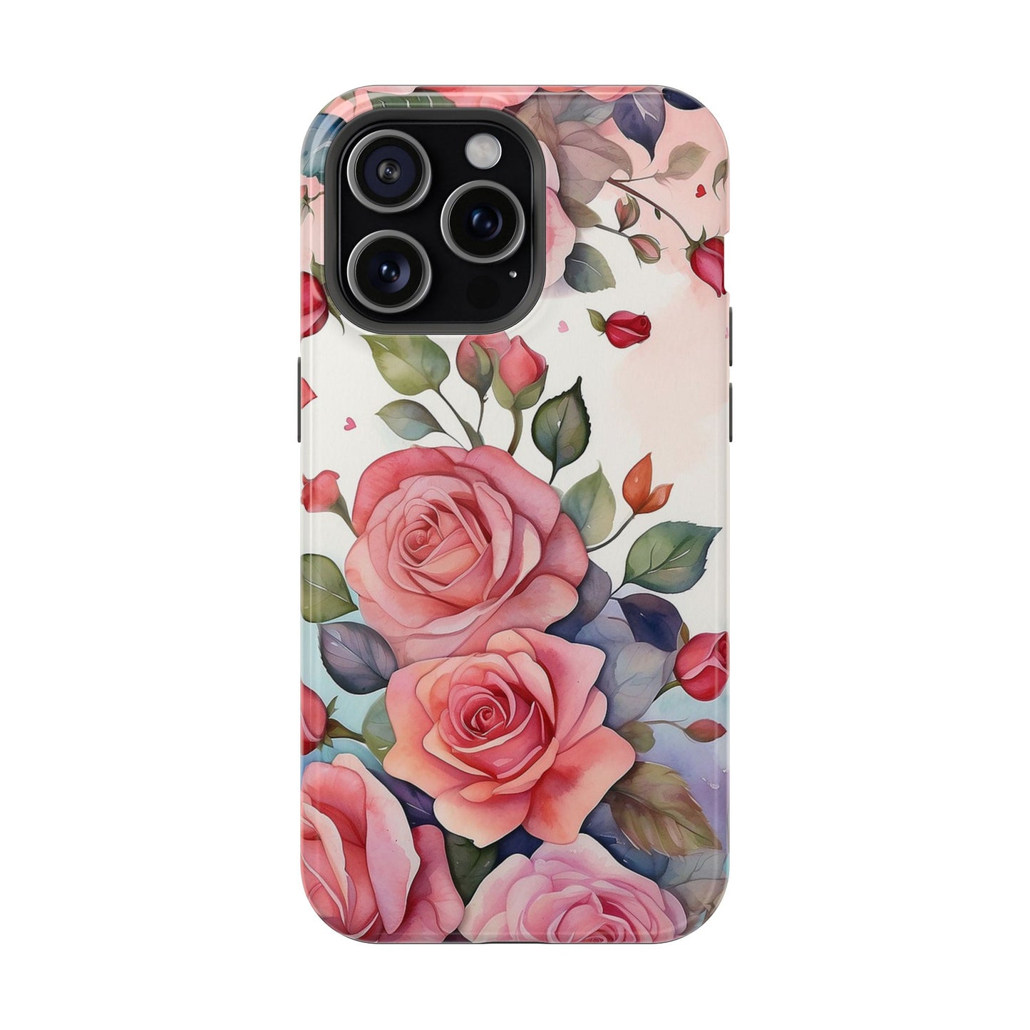 Floral Rose Magnetic Phone Case — Impact-Resistant Protective Cover