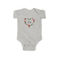 Infant Bodysuit - 'Mom Like Your Dad' Rose Heart Baby Onesie