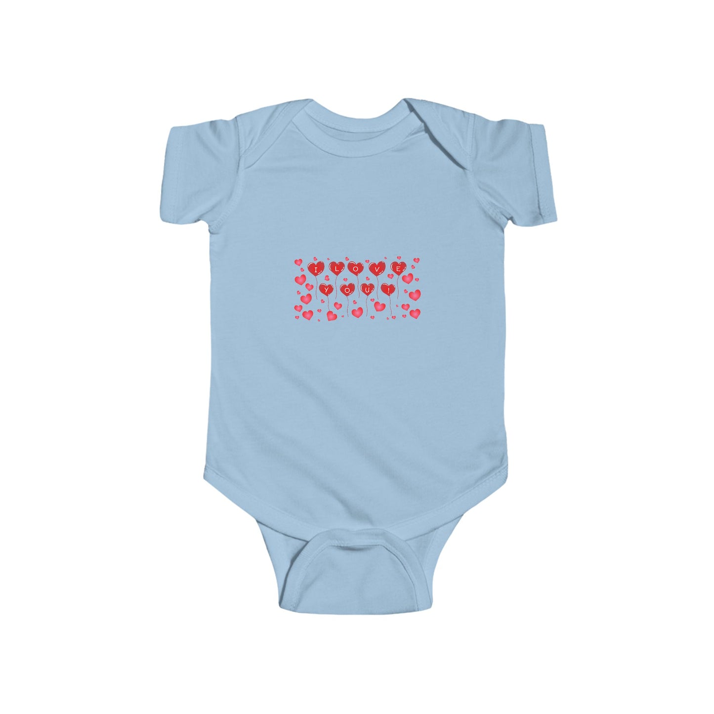 Infant Bodysuit — Red Heart Pattern Baby Onesie (Valentine’s Day)