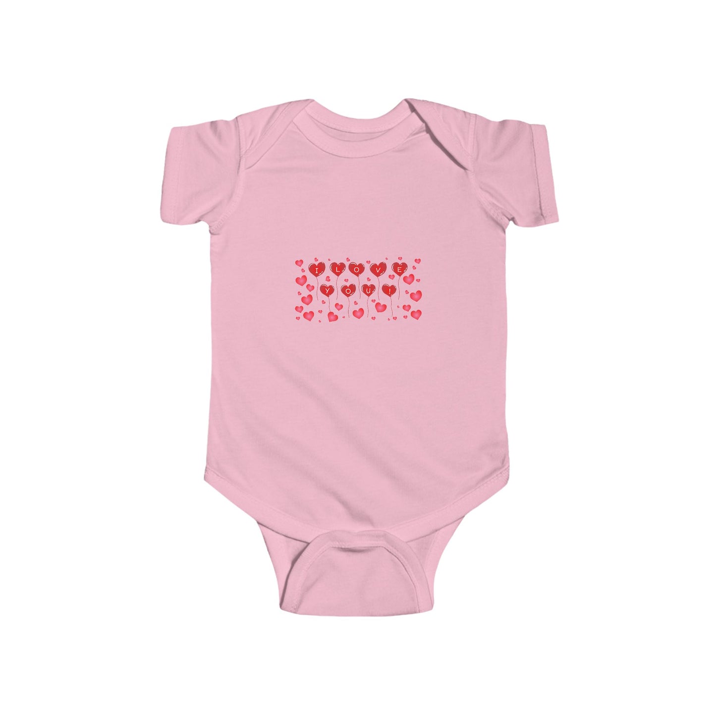 Infant Bodysuit — Red Heart Pattern Baby Onesie (Valentine’s Day)