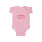 Infant Bodysuit — Red Heart Pattern Baby Onesie (Valentine’s Day)