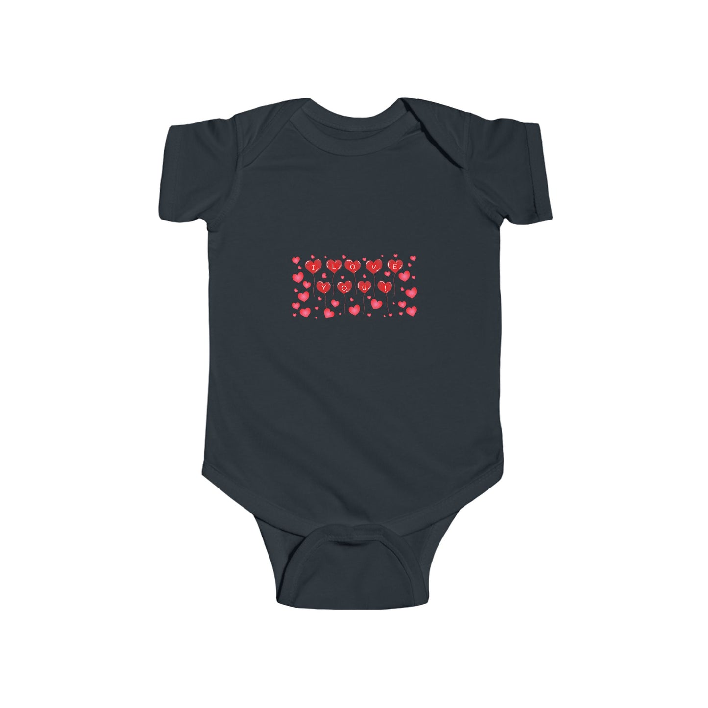 Infant Bodysuit — Red Heart Pattern Baby Onesie (Valentine’s Day)