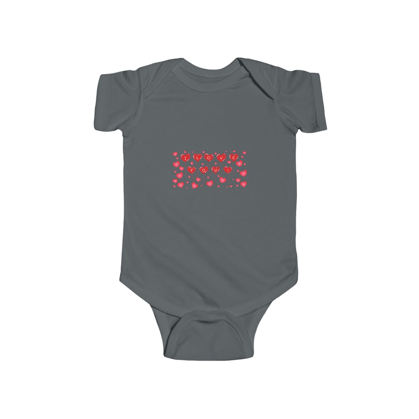 Infant Bodysuit — Red Heart Pattern Baby Onesie (Valentine’s Day)
