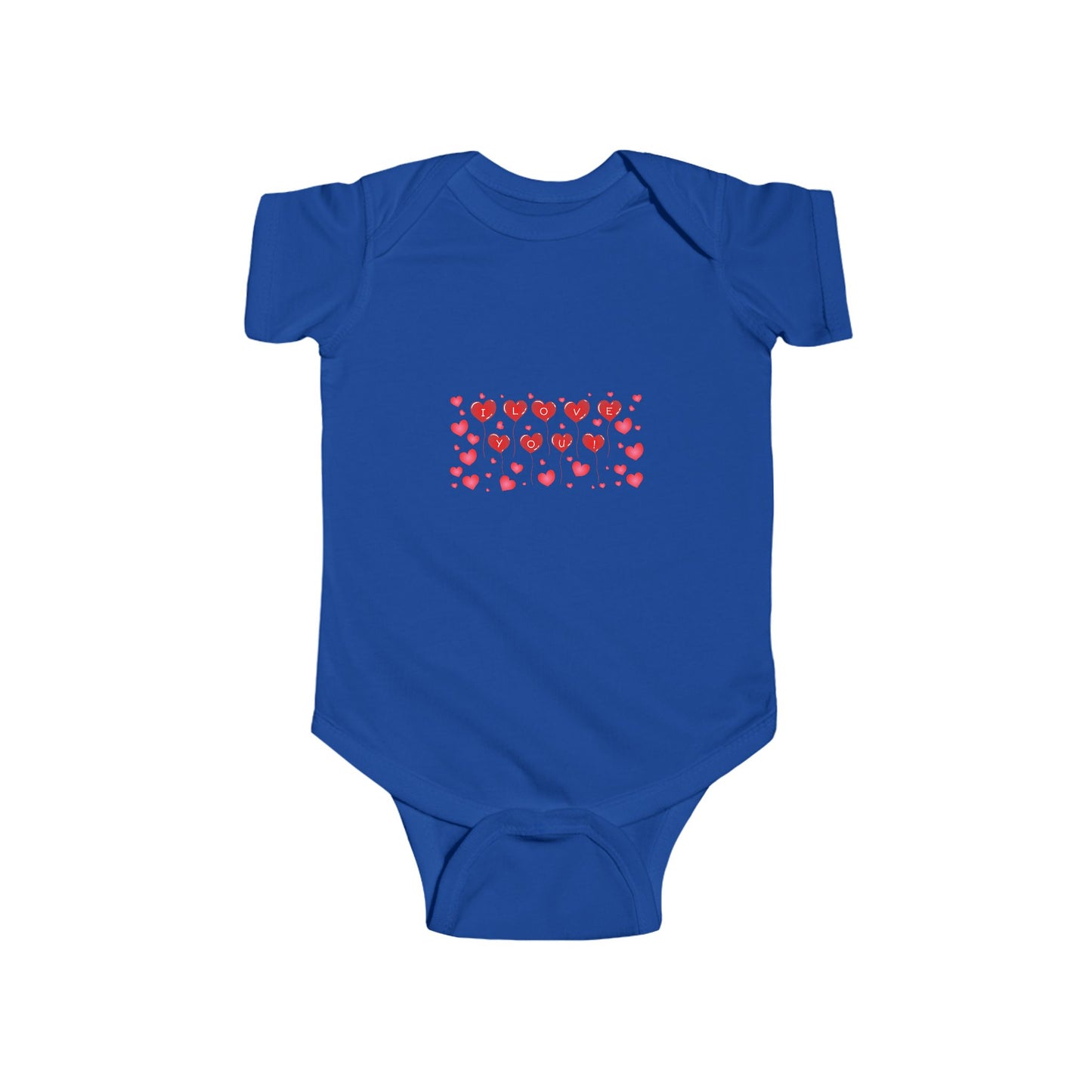 Infant Bodysuit — Red Heart Pattern Baby Onesie (Valentine’s Day)