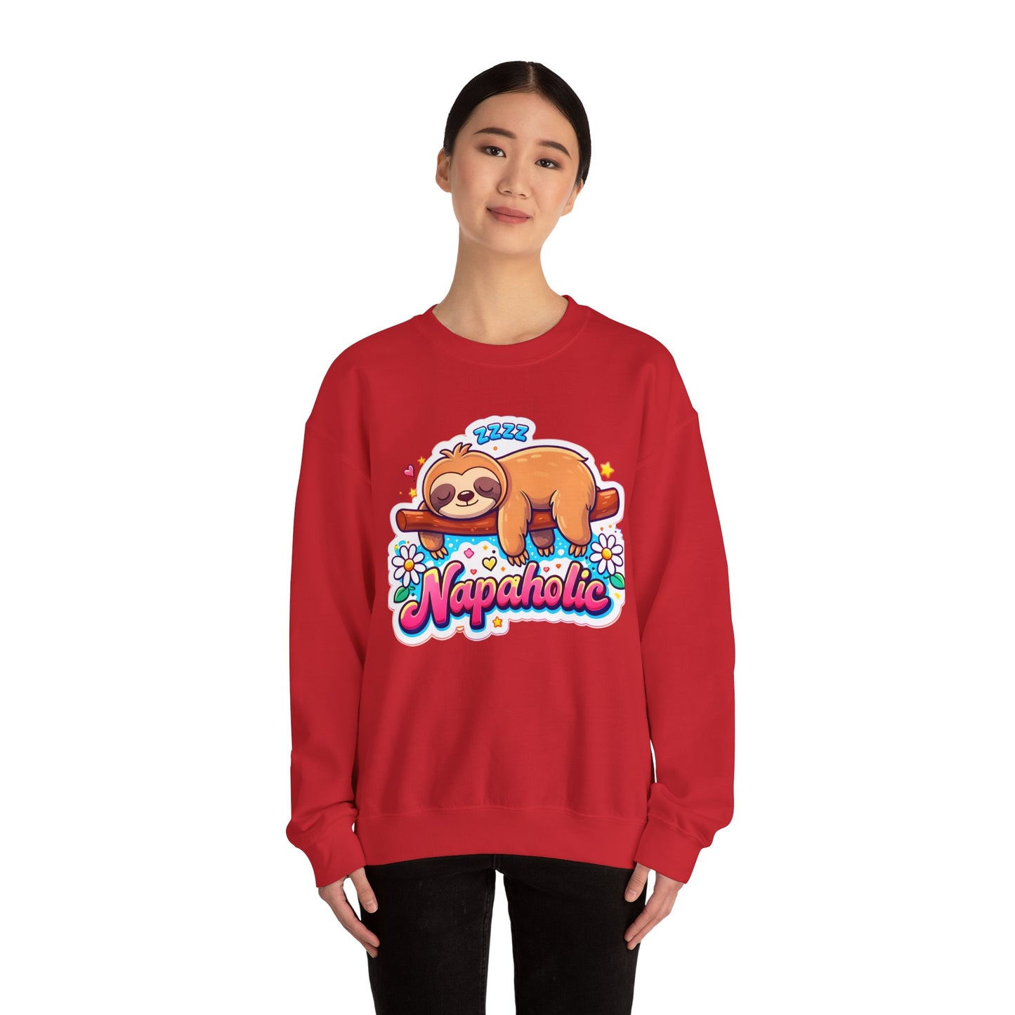 Napaholic Sweatshirt — Cute Sloth Nap Lover Crewneck