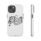 Musical Notes Phone Case — Black Treble Clef Music Staff Tough Case