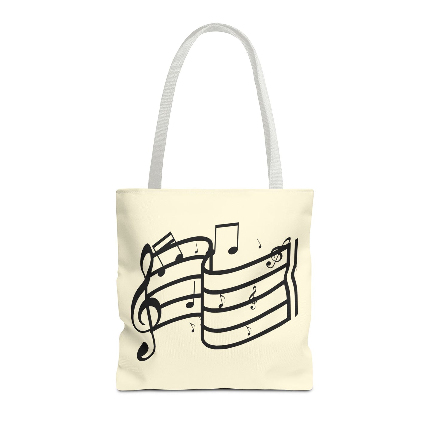 Music Notes Tote Bag — Sheet Melody Canvas Tote for Musicians & Music Lovers