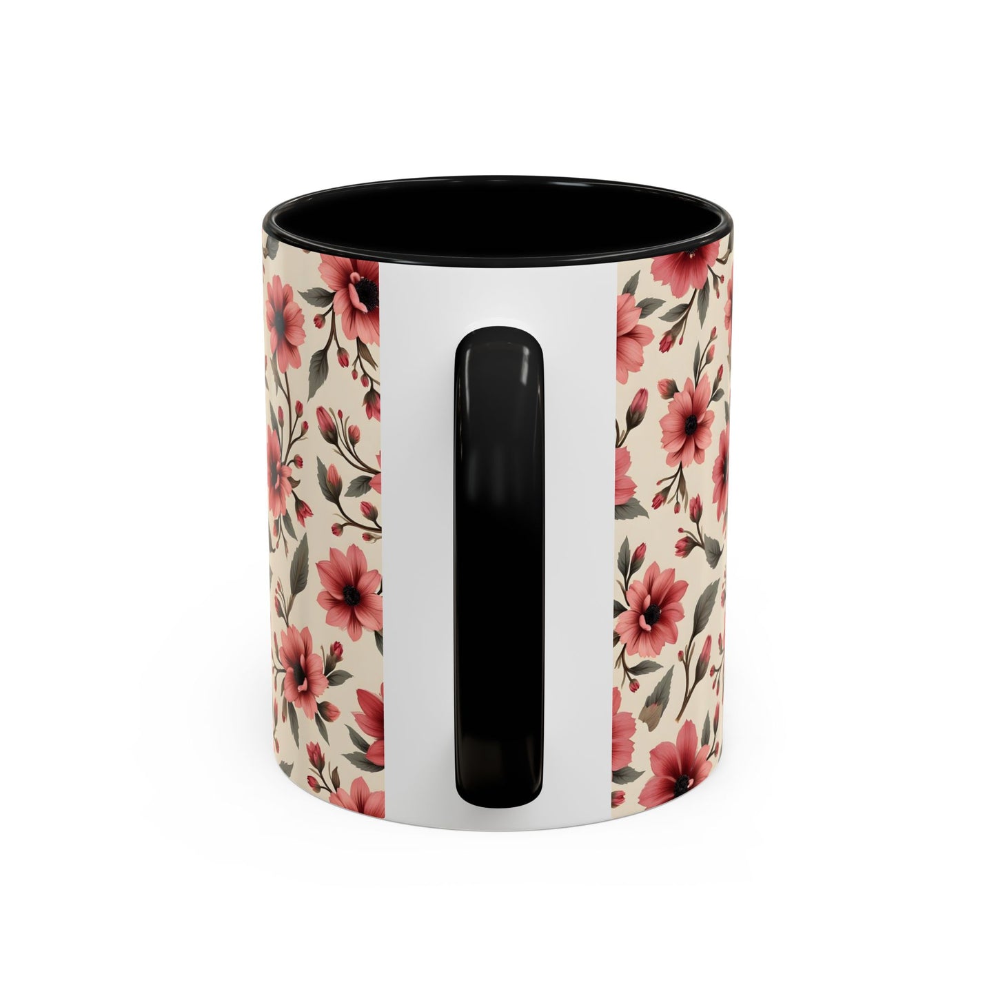 Floral Accent Coffee Mug, Cute Gift for Her, Coffee Lover's Mug, Mother's Day Gift, Housewarming Tea Mug