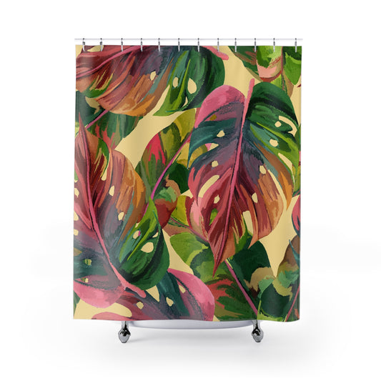 Tropical Leaf Shower Curtain