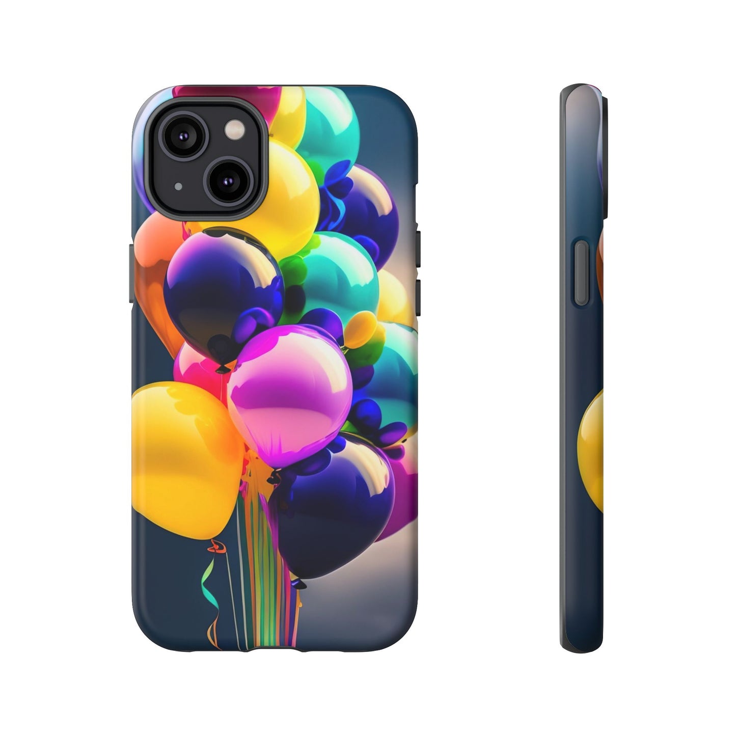 Colorful Balloon Tough Phone Case — Vibrant Party Balloons Protective Cover