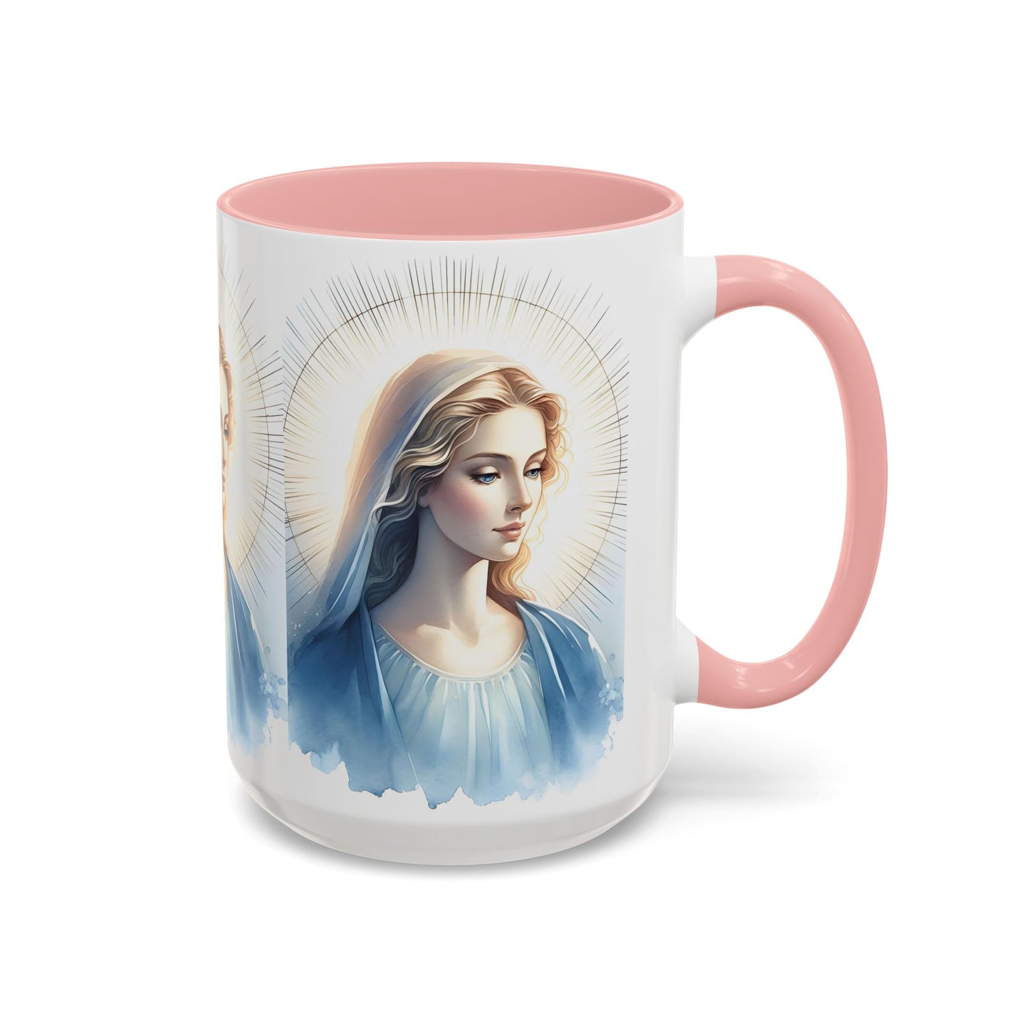 Serene Virgin Mary Accent Coffee Mug