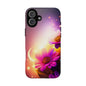 Floral Moonlight Phone Case – Purple Daisy Protective Cover