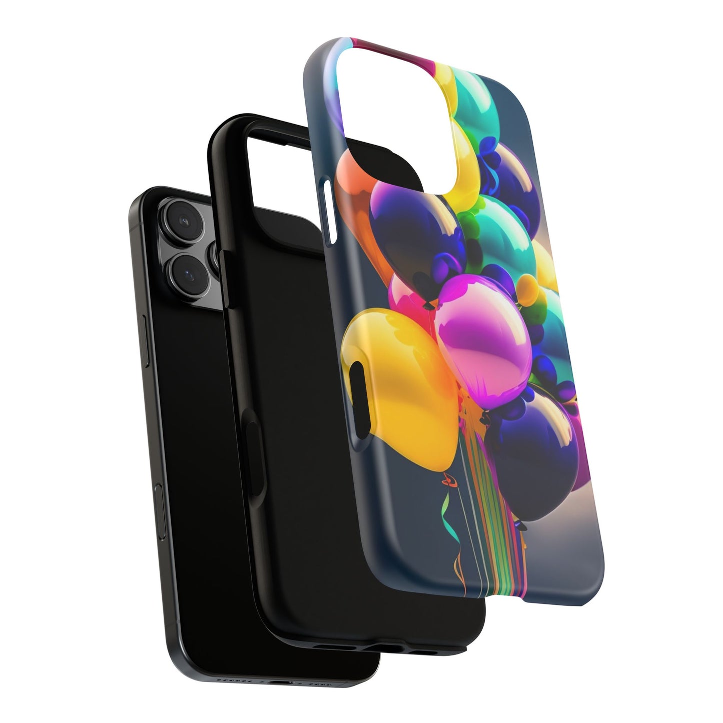 Colorful Balloon Tough Phone Case — Vibrant Party Balloons Protective Cover