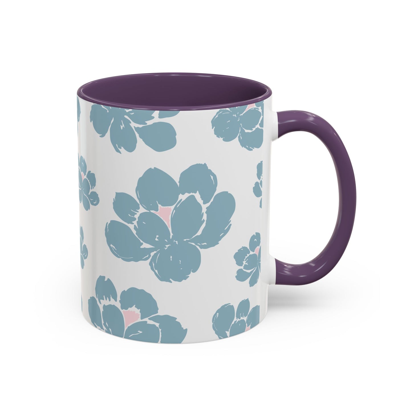 Floral Accent Coffee Mug - Elegant Drinkware, Perfect Gift for Her, Home Decor, Mother's Day, Birthday, Coffee Lovers