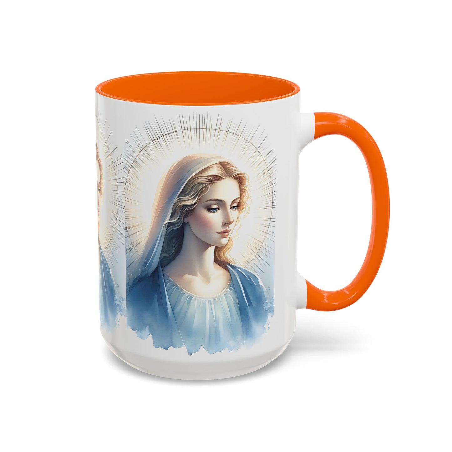 Serene Virgin Mary Accent Coffee Mug