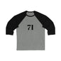Unisex 3/4 Sleeve Baseball Tee -71