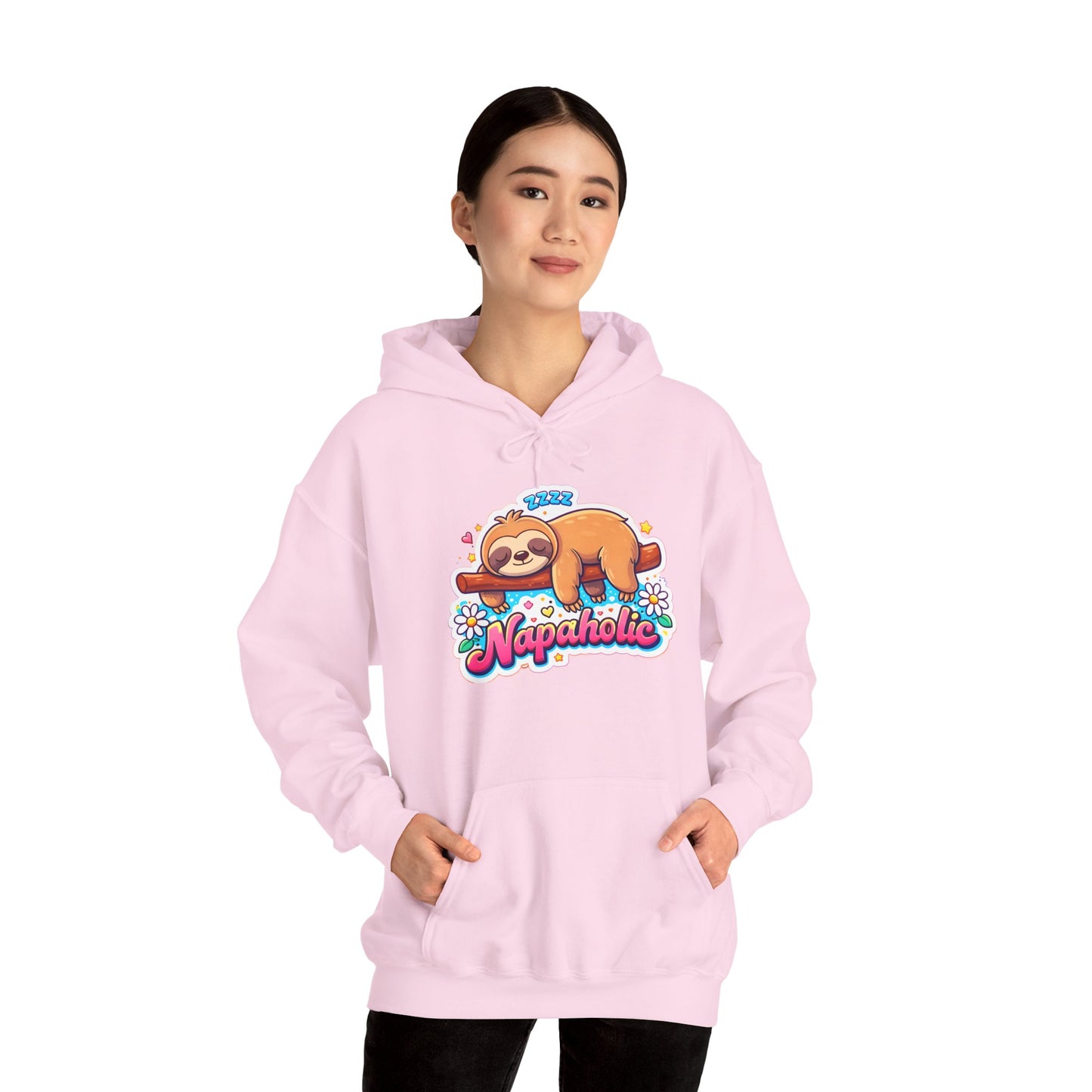 Napaholic Sloth Hoodie — Cute Sleepy Sloth Graphic Sweatshirt