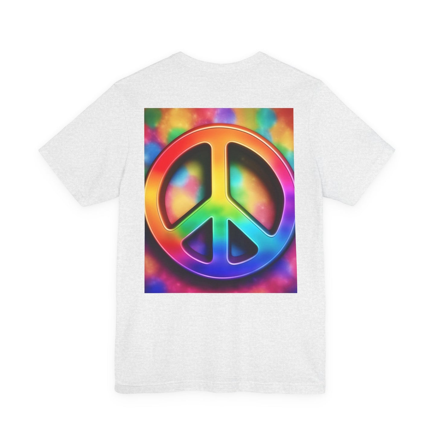 Peace Sign Tie-Dye Tee — Rainbow Hippie Peace Symbol T-Shirt
