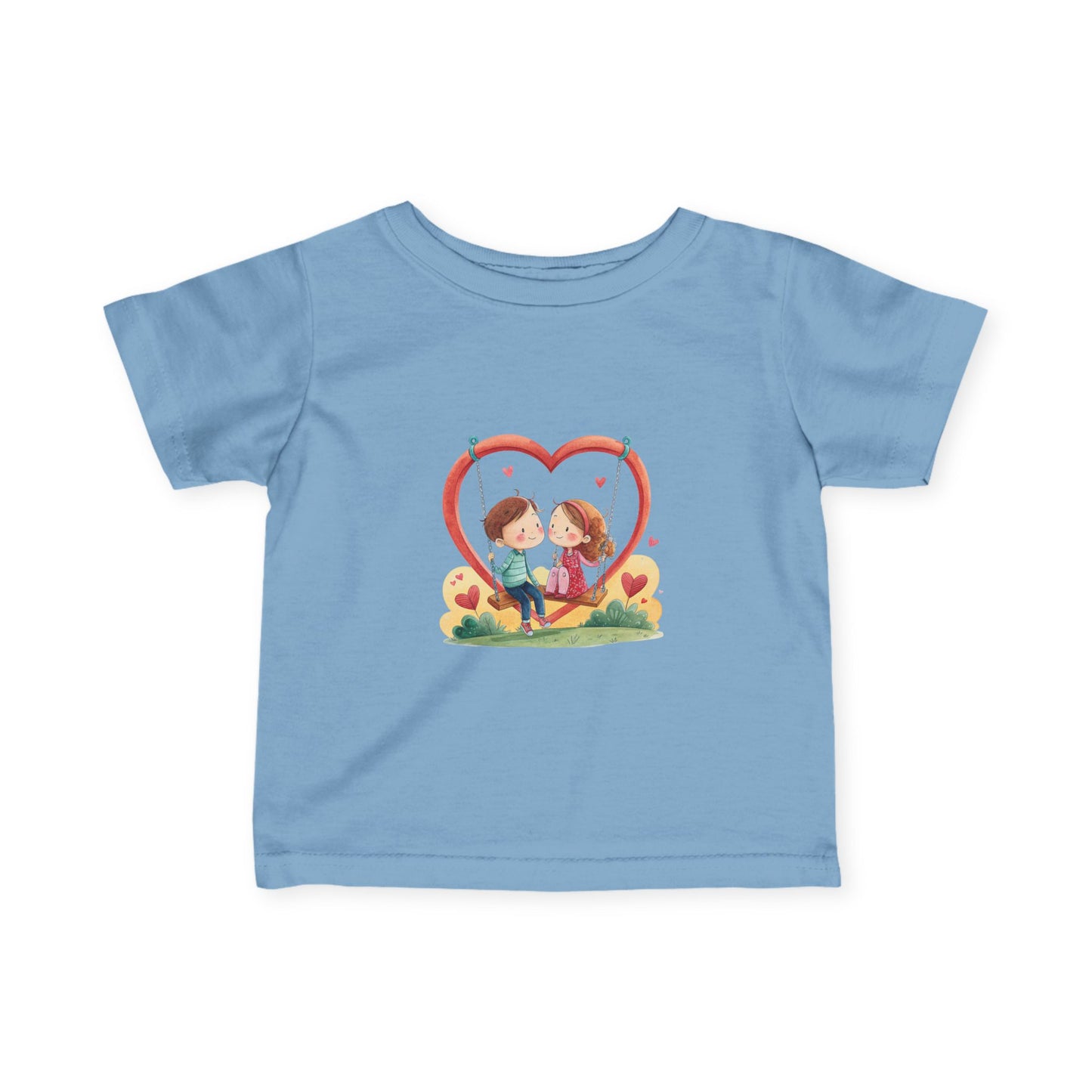 Infant Tee — Cute Heart Kids Valentine Design