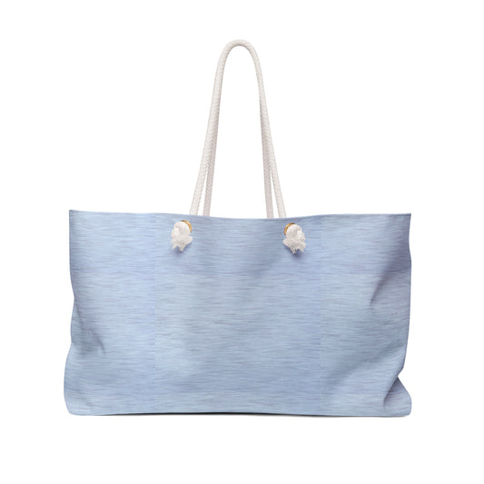 Light Blue Linen Weekender Bag – Large Beach & Travel Tote