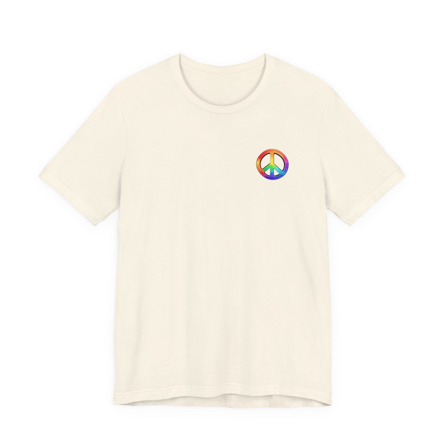 Peace Sign Tie-Dye Tee — Rainbow Hippie Peace Symbol T-Shirt