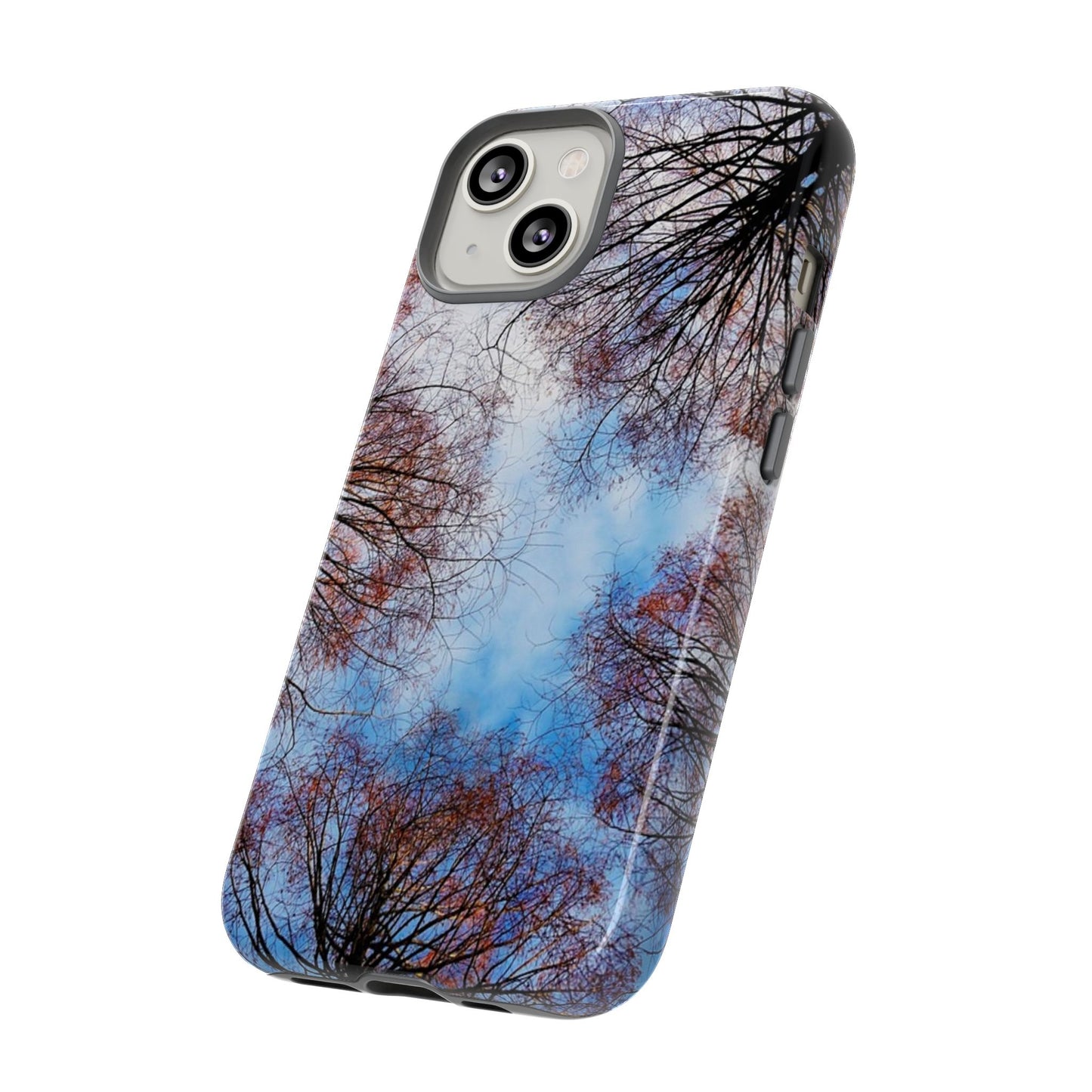 Skyward Trees Phone Case — Nature Forest Canopy Protective Tough Case