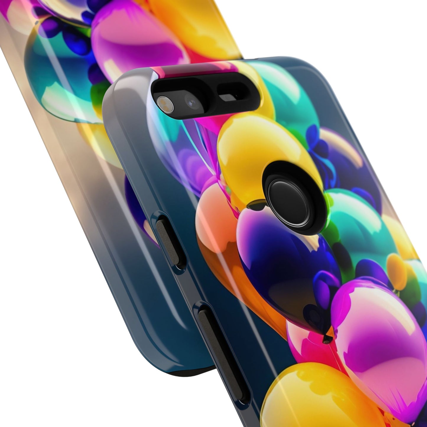 Colorful Balloon Tough Phone Case — Vibrant Party Balloons Protective Cover