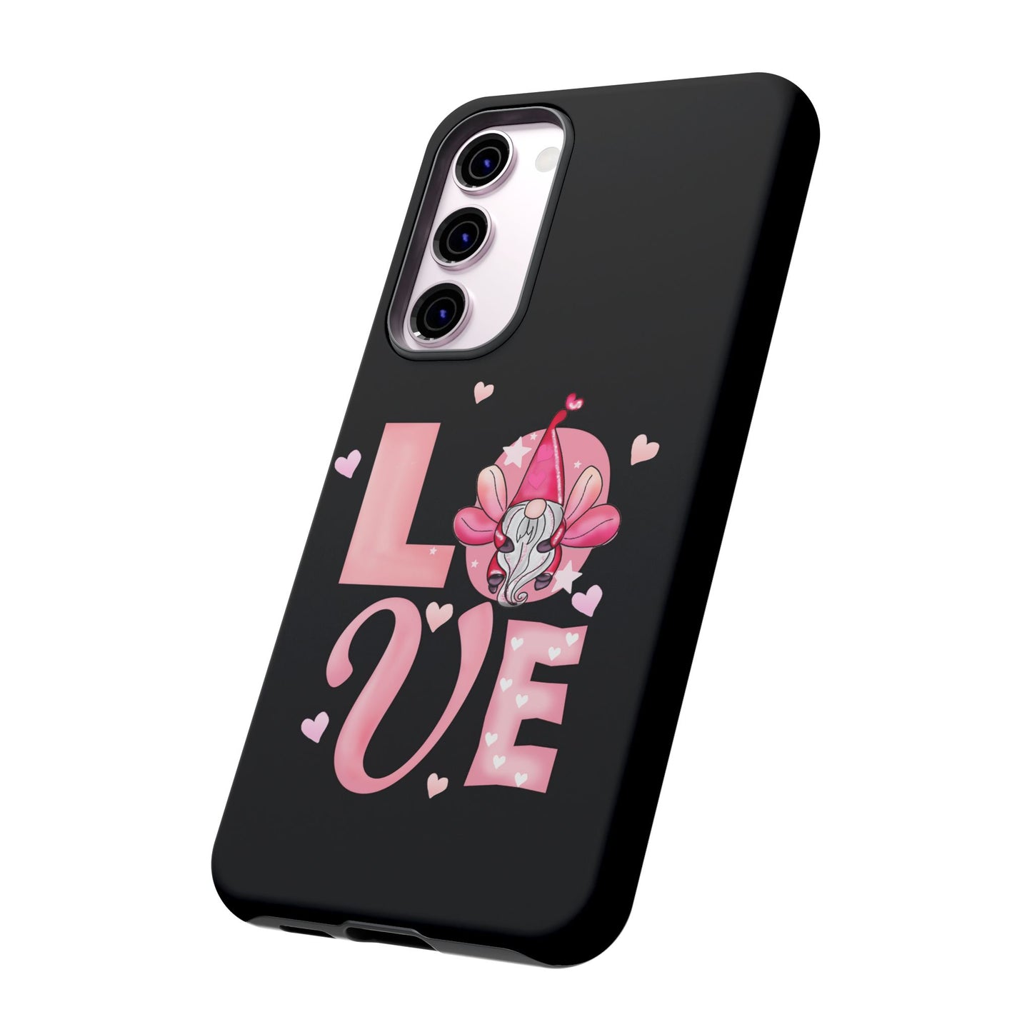 Love Gnome Phone Case — Cute Pink Heart Valentines Protective Case