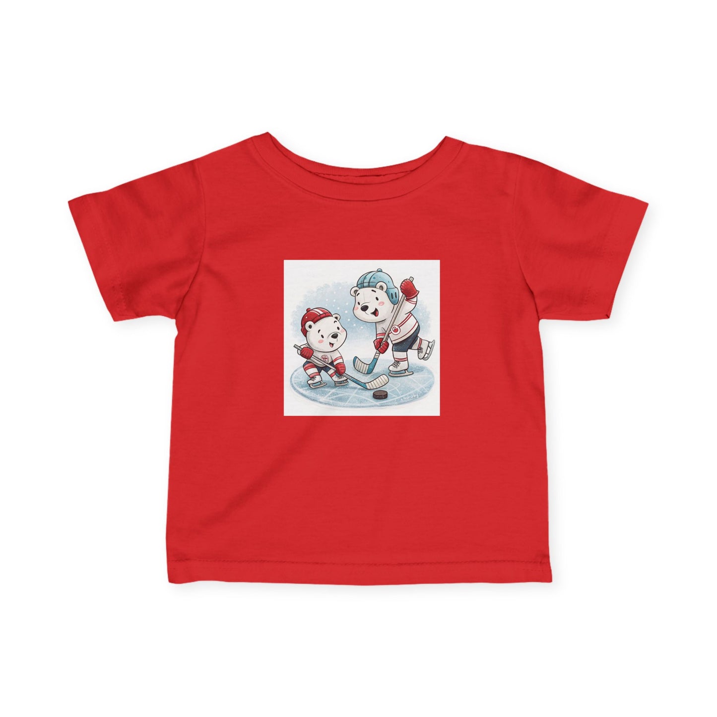 Infant Tee — Cute Ice Hockey Polar Bears Baby Shirt