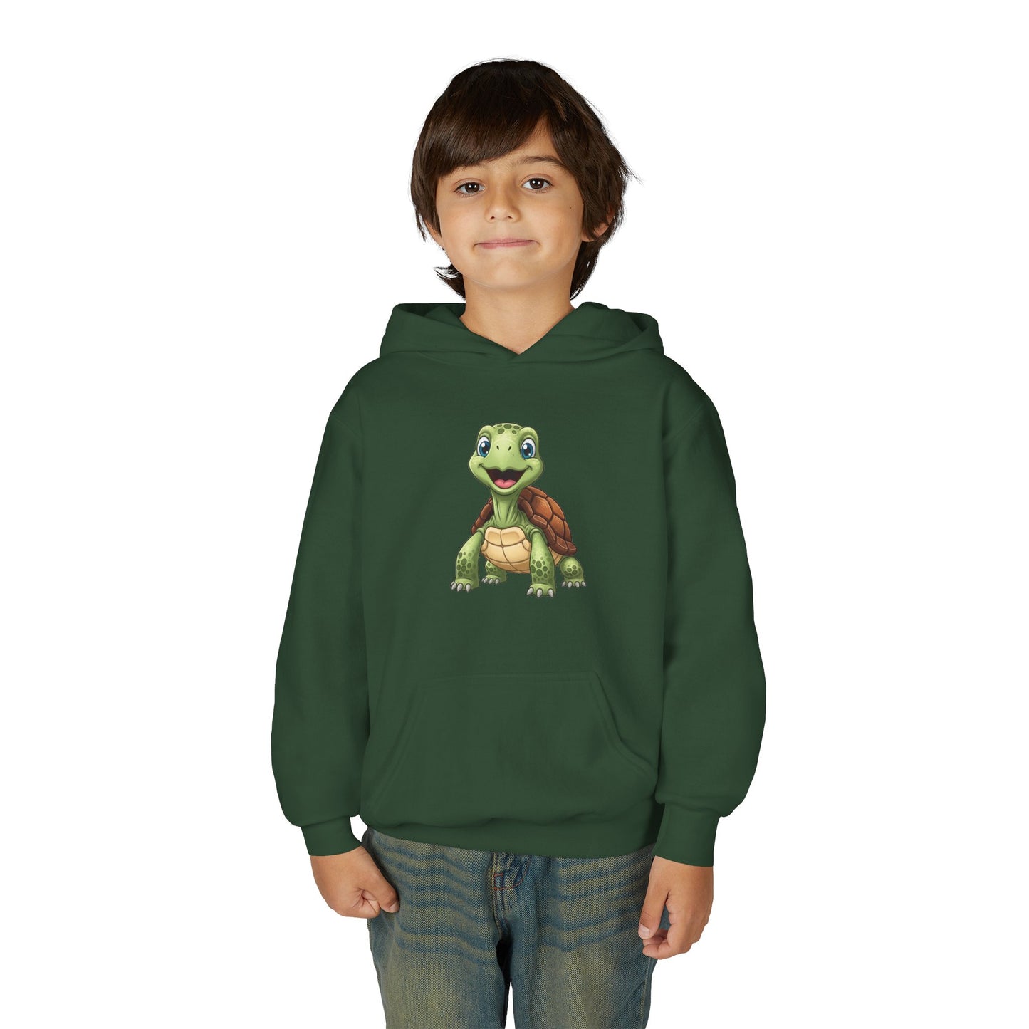 Kids Cute Turtle Hoodie - Playful Juvenile Turtle Graphic Sweatshirt