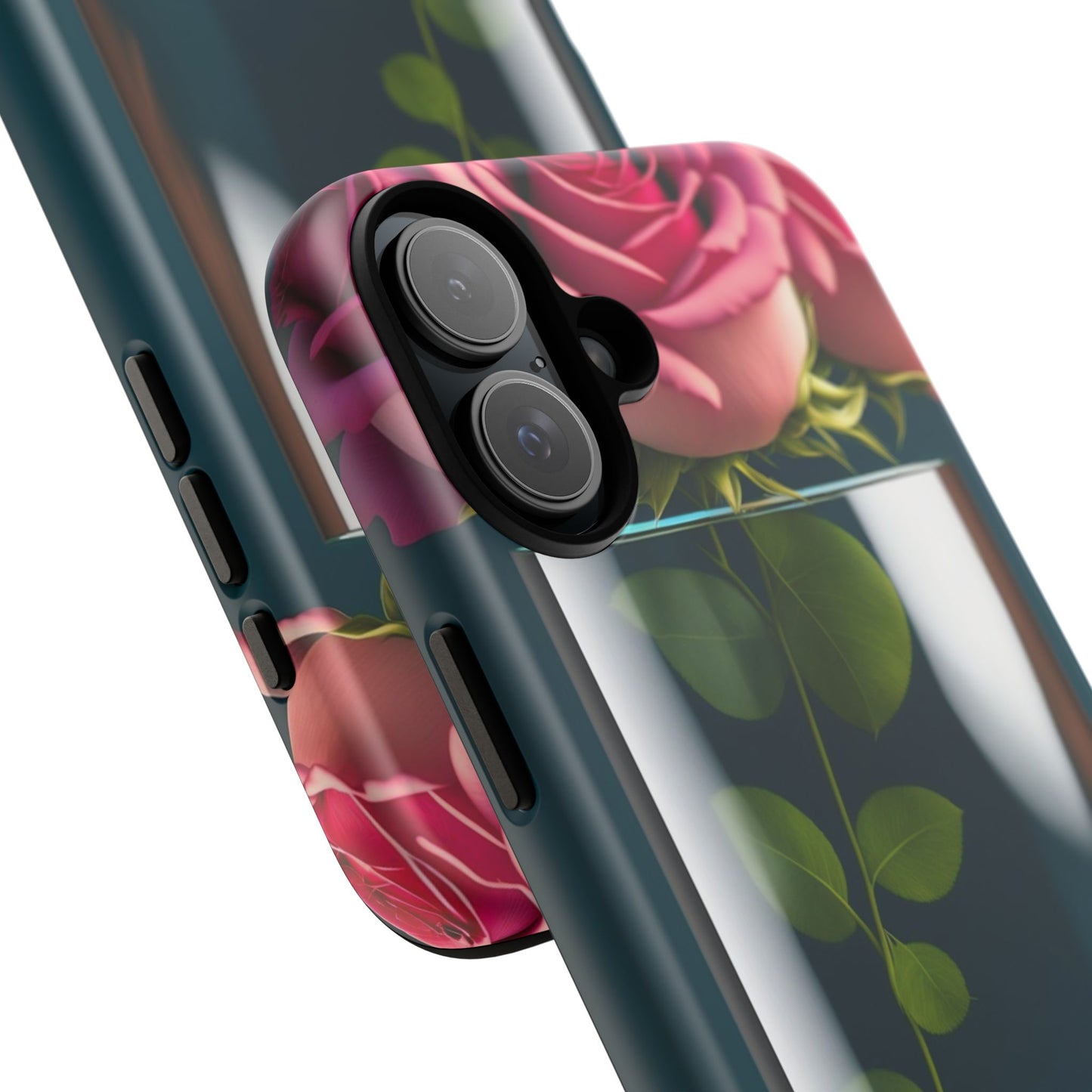 Penguin in a Glass Floral Tough Phone Case — Cute Protective Phone Cover