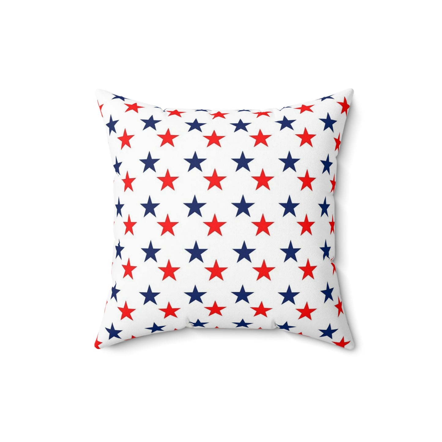 Spun Polyester Square Pillow stars red white and blue