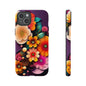 Floral Burst Tough Phone Case — Colorful Retro Flowers Protective Cover