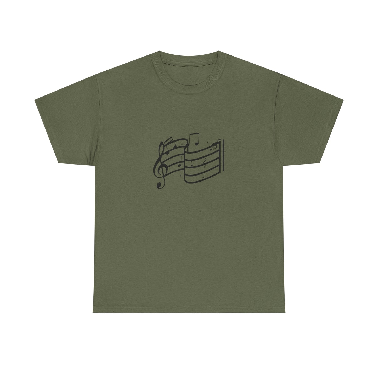 Music Notes T‑Shirt — Minimalist Sheet Music Tee for Musicians & Music Lovers