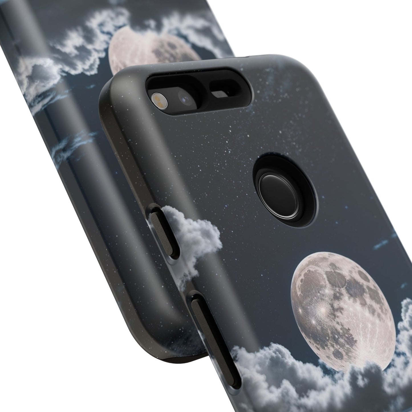 Moonlit Reflection Phone Case — Night Sky Moon & Clouds Tough Case