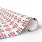 Wrapping Paper Roll — Festive "Happy Valentine's Day" Red & Black Pattern