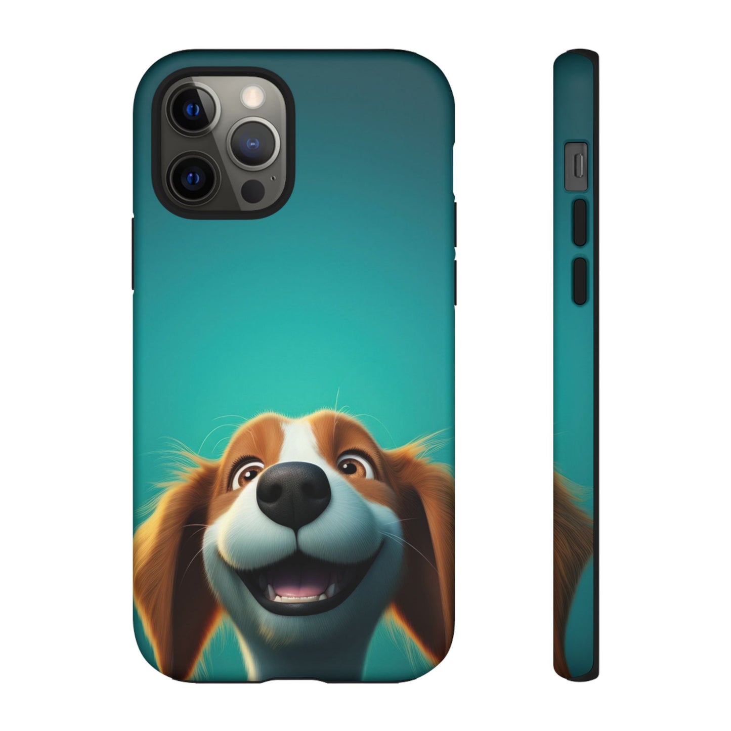 Happy Dog Phone Case — Cute Cartoon Puppy Protective Phone Cover