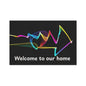 Welcome to Our Home Floor Mat — Colorful Wave Entrance Rug
