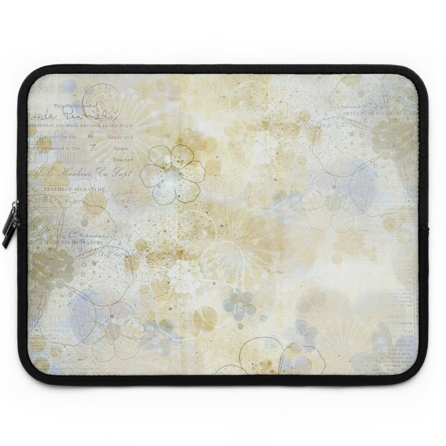 Floral Laptop Sleeve, Elegant Tech Case, Stylish Computer Bag, Perfect Gift for Students, Minimalist Laptop Cover, Travel Accessory
