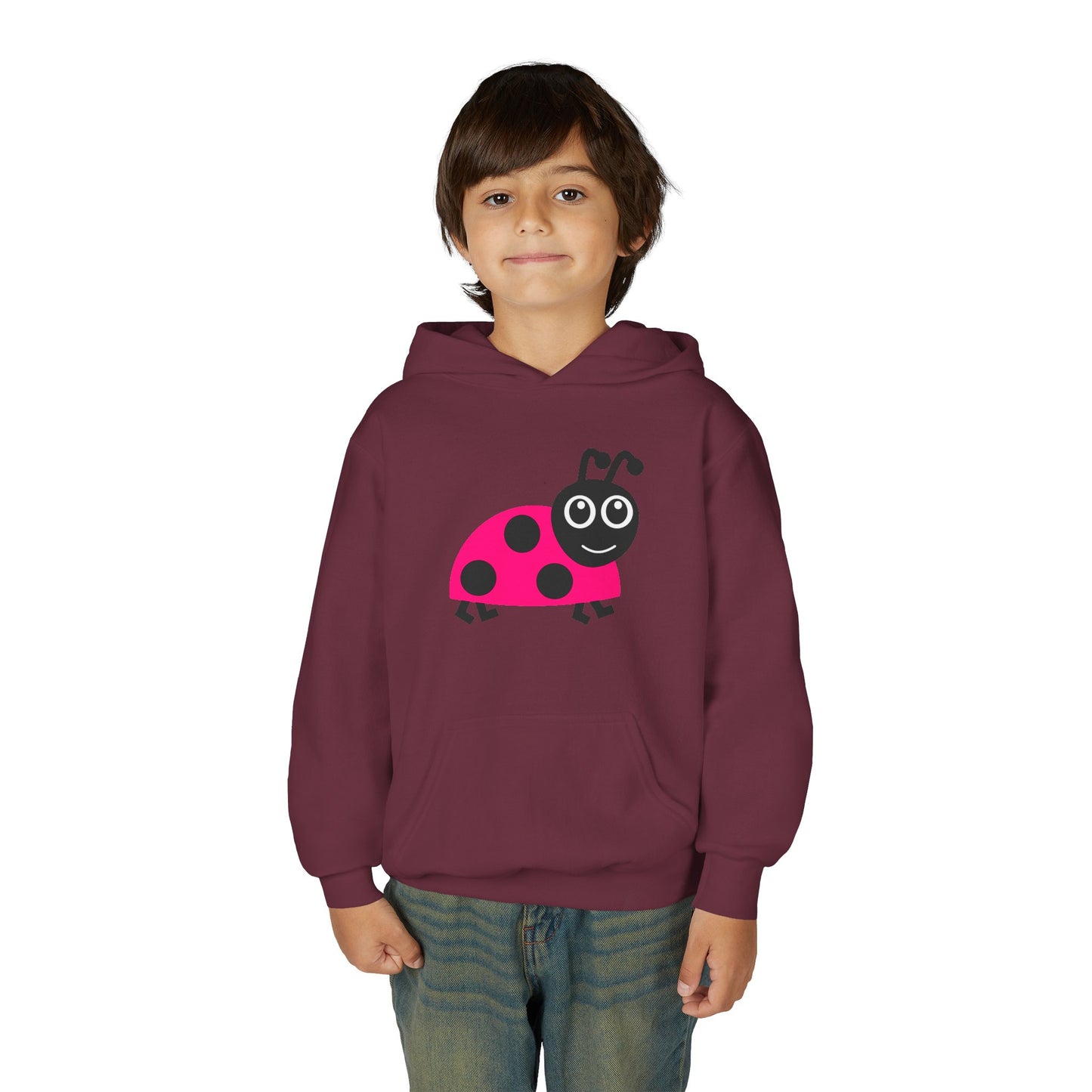 Pink Ladybug Kids Hoodie | Cute Bug Graphic Sweatshirt