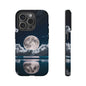 Moonlit Reflection Phone Case — Night Sky Moon & Clouds Tough Case