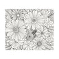 COLOR IT YOURSELF Floral Line Art Poster — Textured Matte Print