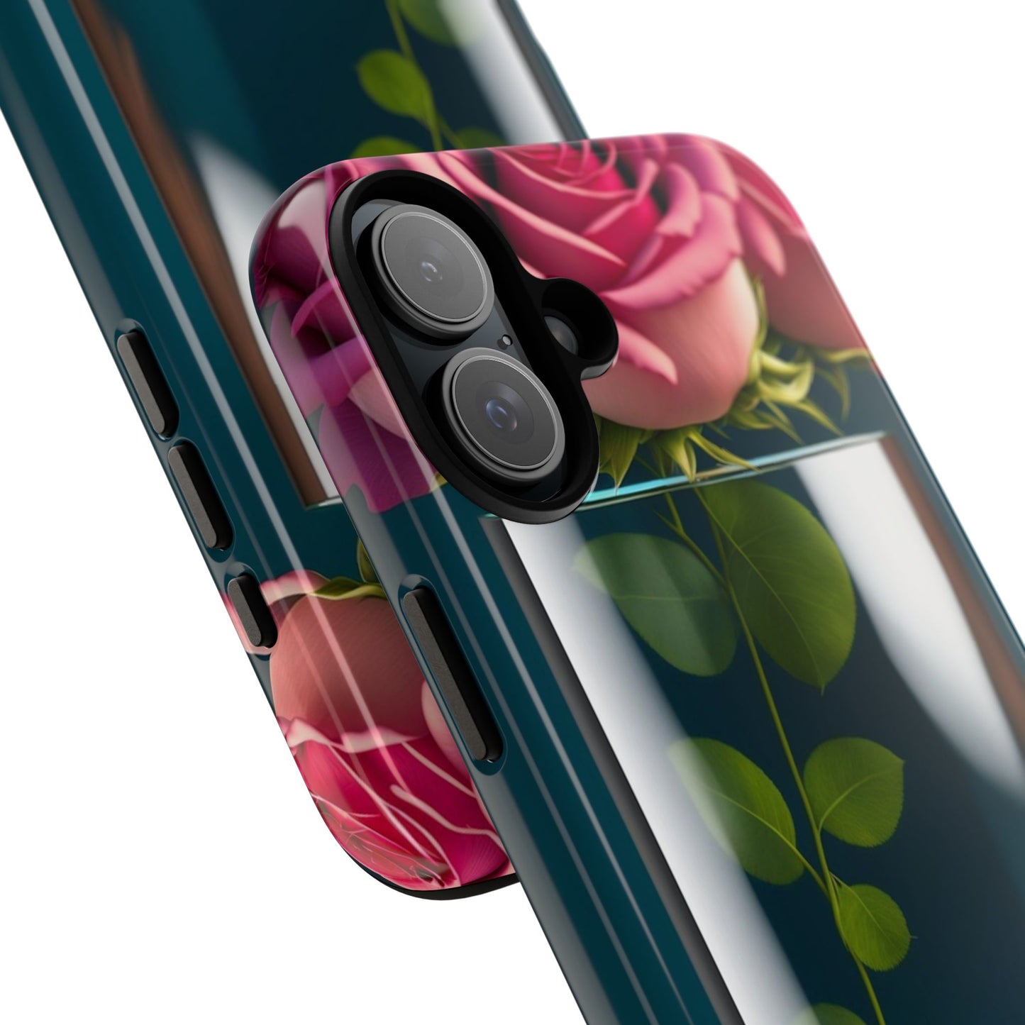 Penguin in a Glass Floral Tough Phone Case — Cute Protective Phone Cover